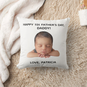 Almofada Presente de Foto do Primeiro Pai Personalizado do 
