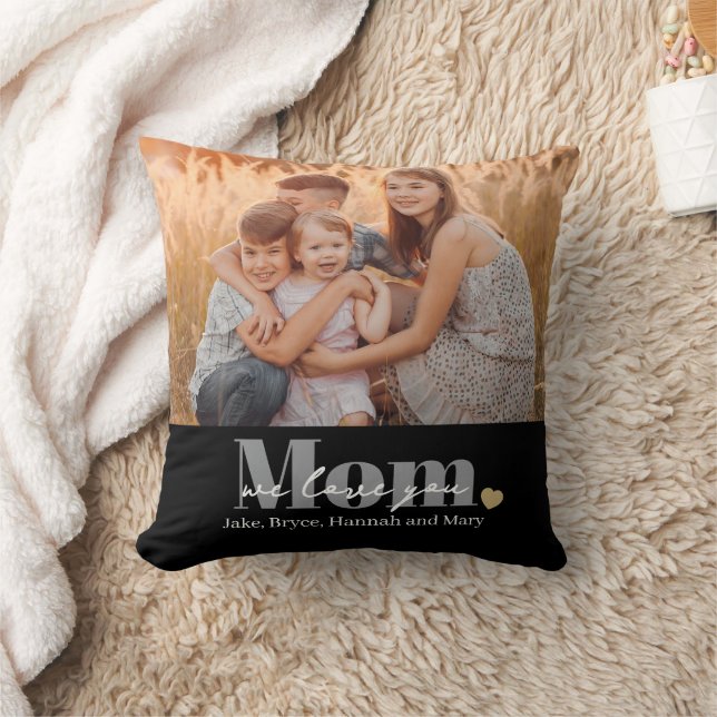Almofada Presente de Foto Nós Amamos Você Mamãe (Cobertor)