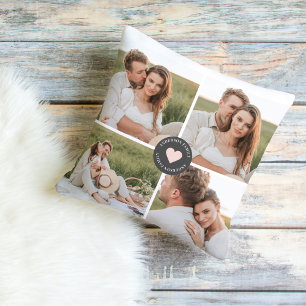 Almofada Presente de Foto Personalizada da Família de Cola