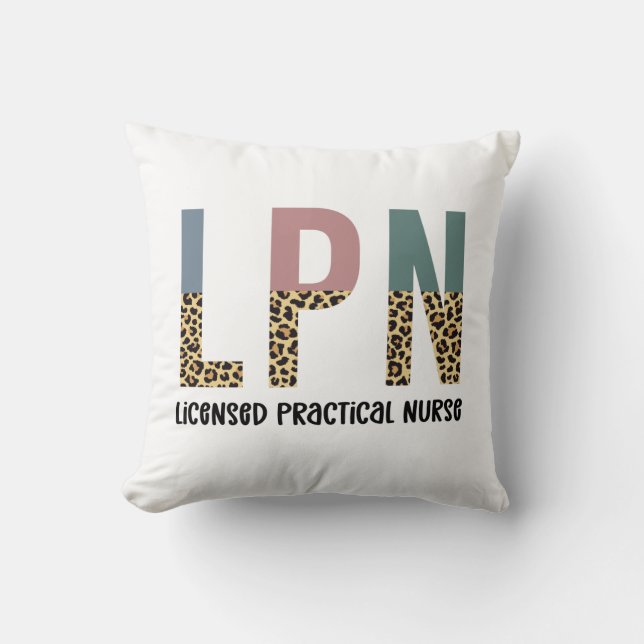 Almofada Presente de Graduação LPN de Enfermeira Prática Li (Frente)