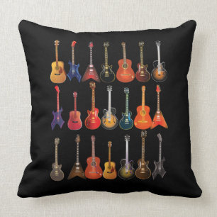 Almofada Presente De Instrumentos Musicais De Pedra E Roll