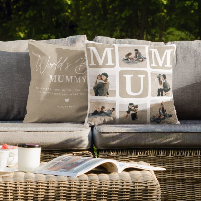 Almofada Presente de MÃE de Gráfico Multifográfico Moderno (Criador carregado)