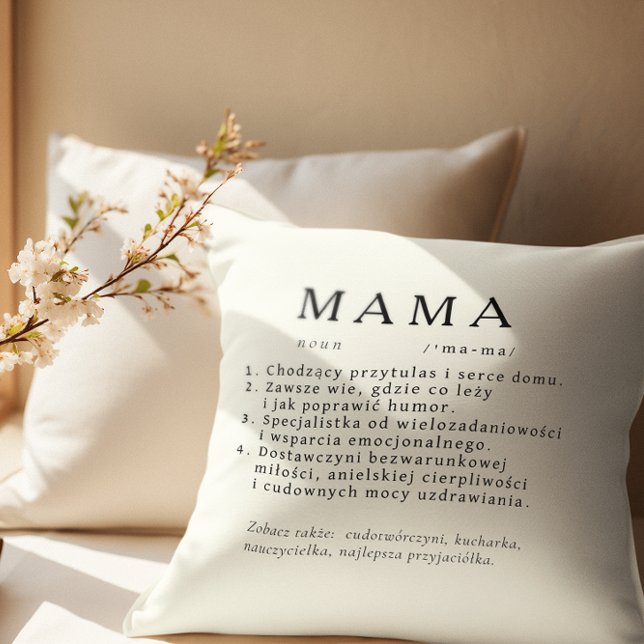 Almofada Presente de Mãe Polonês - MMA Definition Ecru (Criador carregado)