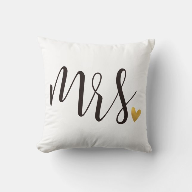 Almofada Presente de Mrs.|Mr.& Mrs.Wedding (Frente)