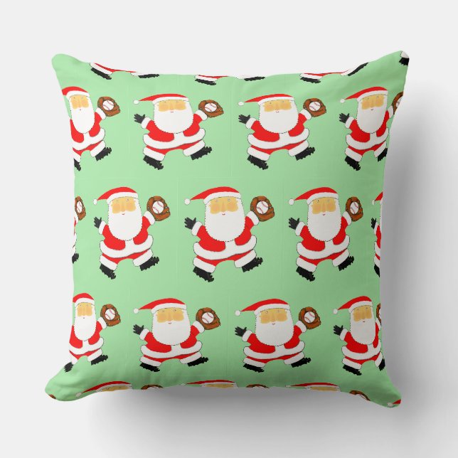 Almofada Presente de Natal de Beisebol (Frente)