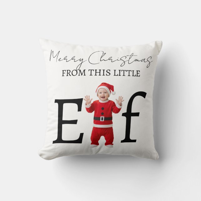 Almofada Presente de Natal para Bebê Elfo (Frente)