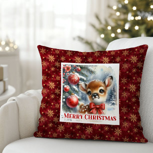 Almofada Presente de Natal para Crianças, Floresta Nevada c