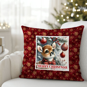 Almofada Presente de Natal para Crianças, Floresta Nevada c