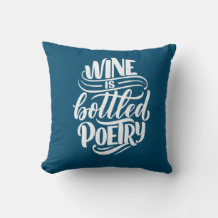 Almofada Presente de Natal Vinho é Poesia Engarrafada