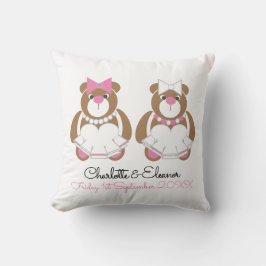 Almofada Presente de Teddy Bear Brides de Casamento Lésbico