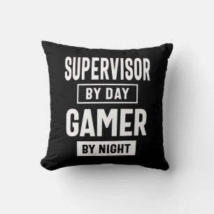 Almofada Presente de Título de Tarefa do Gamer e do Supervi