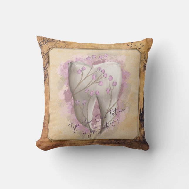 Almofada Presente dentário elegante Vintage (Frente)