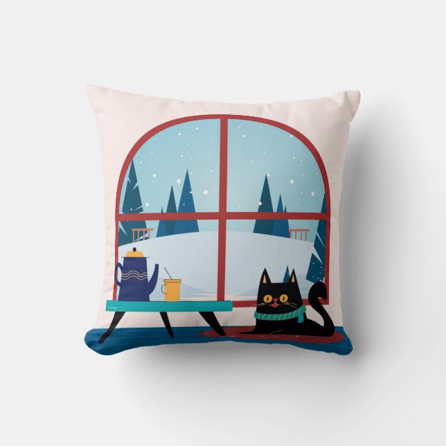 Almofada Presente do Cat Lover - Thing Personalizado de Man (Frente)