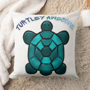 Almofada Presente engraçado de animal tartaruga fofa pun