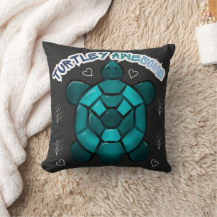 Almofada Presente engraçado de animal tartaruga fofa pun