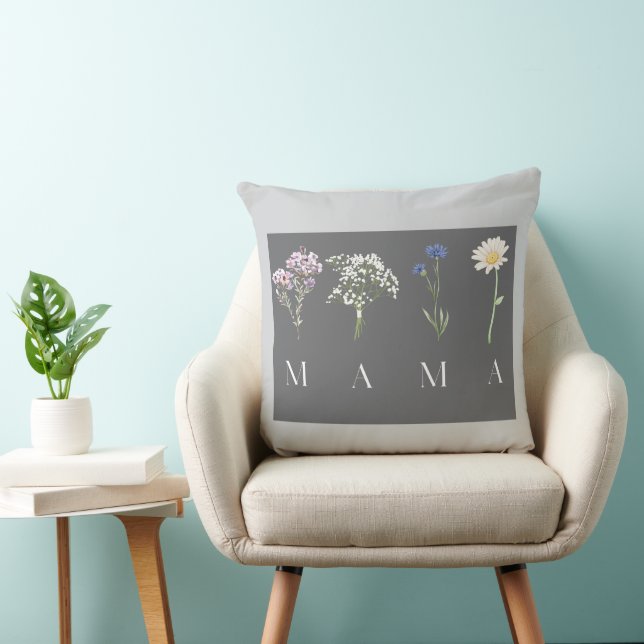 Almofada Presente Floral Botânico Elegante Dia das Mães  (Cadeira)