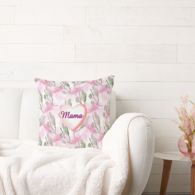 Almofada Presente floral em aquarela personalizado e custom (Sofá)