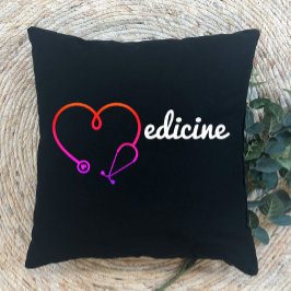 Almofada Presente médico estetoscópico do coração de medica