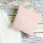 Almofada Presente Moderno, Rosa e Coração Minimalista, Boni<br><div class="desc">Presente Moderno,  Rosa e Coração Minimalista,  Bonito</div>