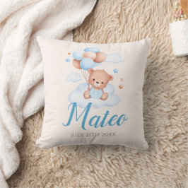 Almofada Presente no Chá do Urso de Teddy e do Bebê Azul