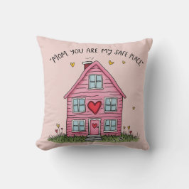 Almofada Presente no dia da mãe - "Mãe, você é meu lugar se