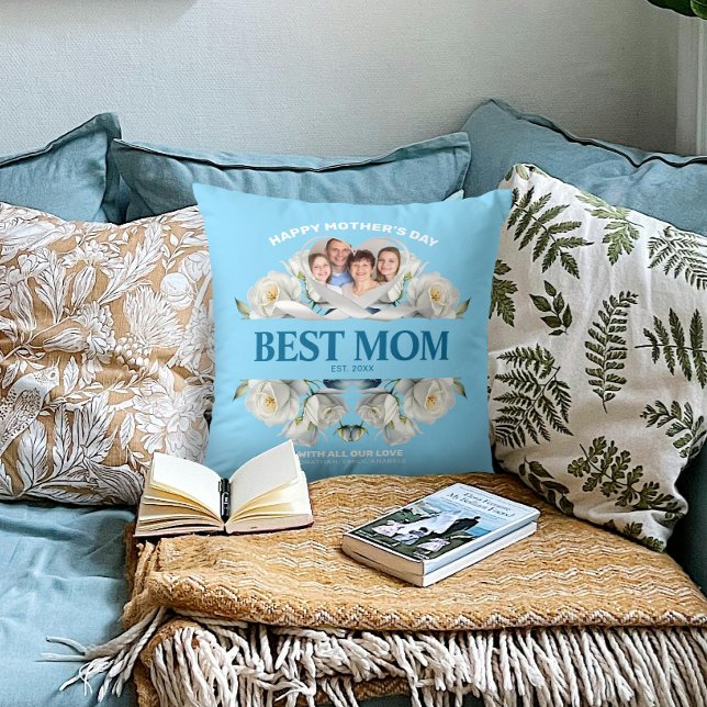 Almofada Presente no Dia da Mãe Personalizada da Melhor Mãe (Criador carregado)