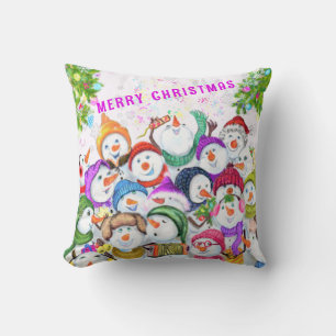 Almofada Presente no Travesseiro de Natal com o feliz parti