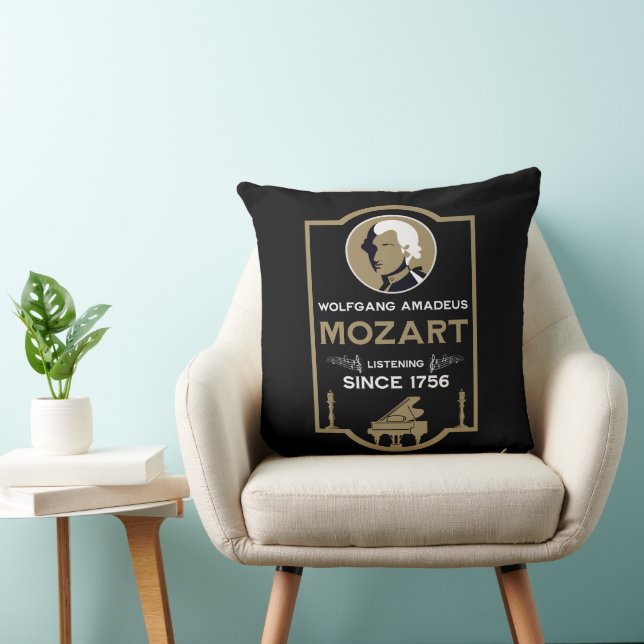 Almofada Presente para Amante da Música de Mozart (Cadeira)