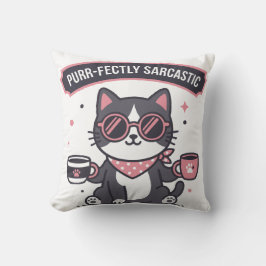 Almofada Presente para amante de café com bandana de gato s