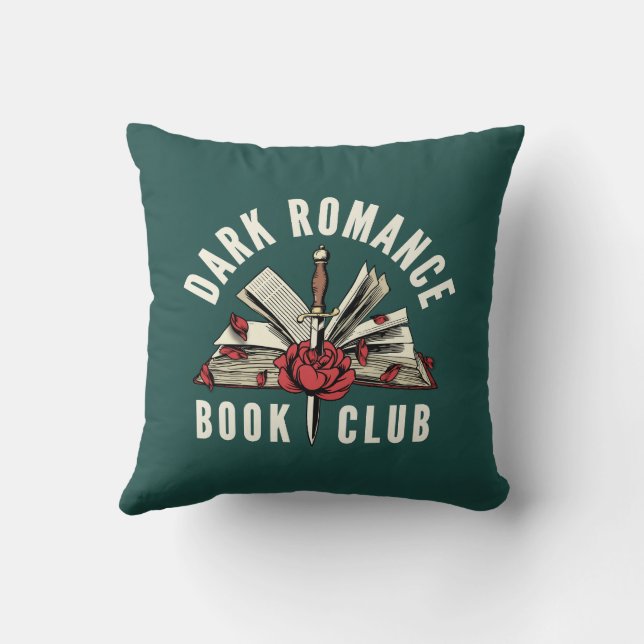 Almofada Presente para Amante de Livros de Romance Sombrio (Verso)