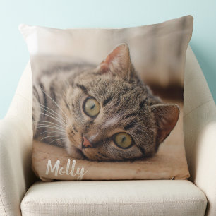 Almofada Presente para Cat Lover - Memorial de Foto Pet - F