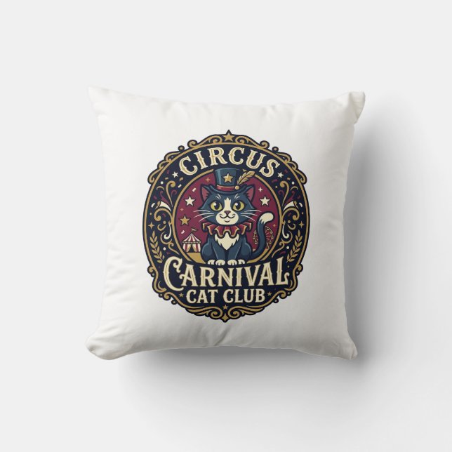 Almofada Presente para o Pai do Gato do Carnaval do Circo - (Frente)