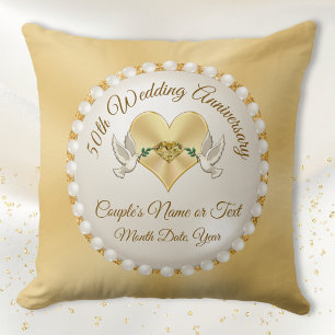 Almofada Presente Personalizado, 50 Anos Casados, Aniversár
