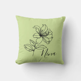 Almofada Presente Personalizado da Flor de Nascimento Junho