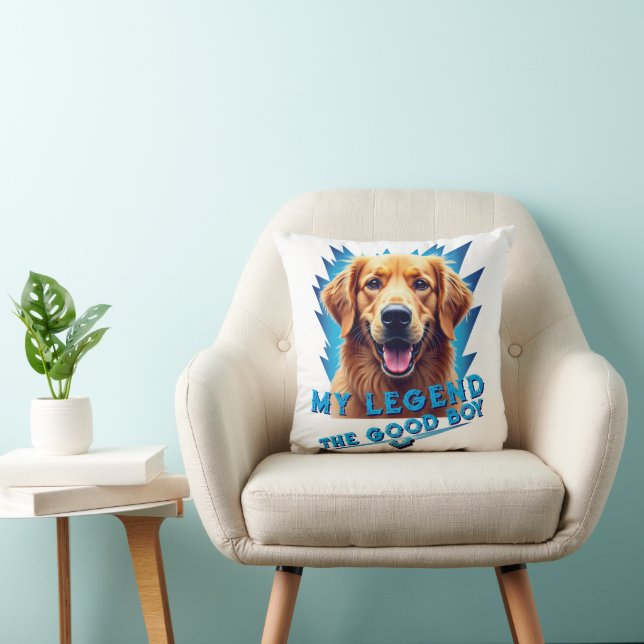Almofada Presente Personalizado da Mascote do Retriever Dou (Cadeira)