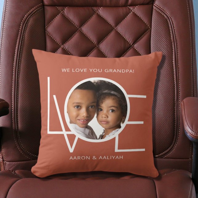 Almofada Presente Personalizado de Amor com Foto para Avô (Criador carregado)