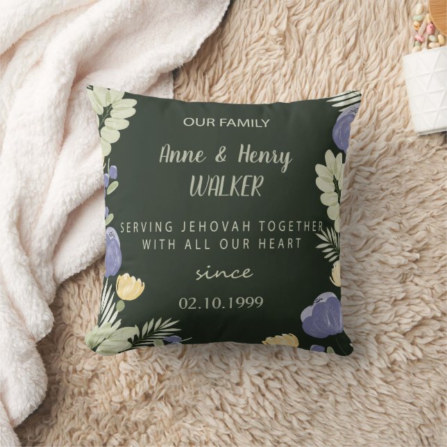 Almofada Presente personalizado de aniversário de JW  (Cobertor)