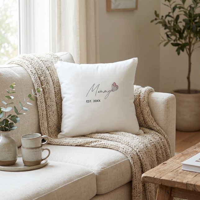 Almofada Presente Personalizado de Cobertor EST. Ano Para M (Criador carregado)