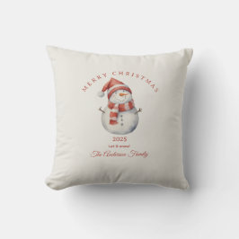 Almofada Presente personalizado de Natal com aquarela de bo