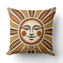 Presente Personalizado do Sol Boho Dourado Vintage