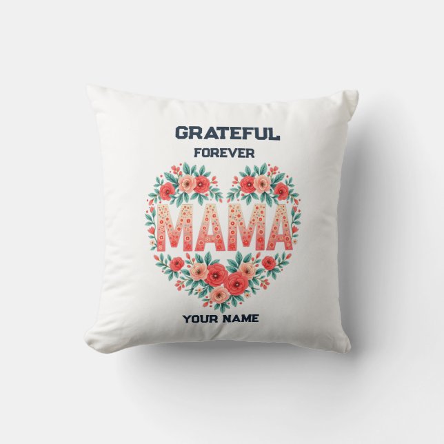 Almofada Presente Personalizado para a Mamãe | Design com N (Frente)