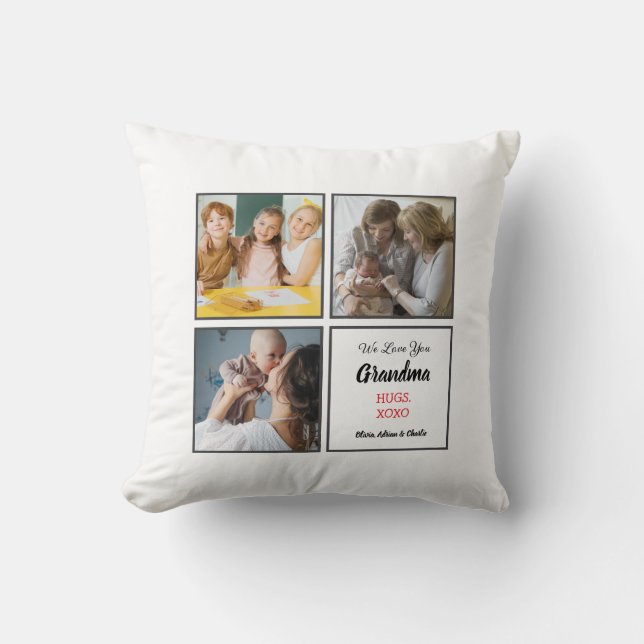 Almofada Presente Personalizado para Colagem de Fotos da Vo (Frente)