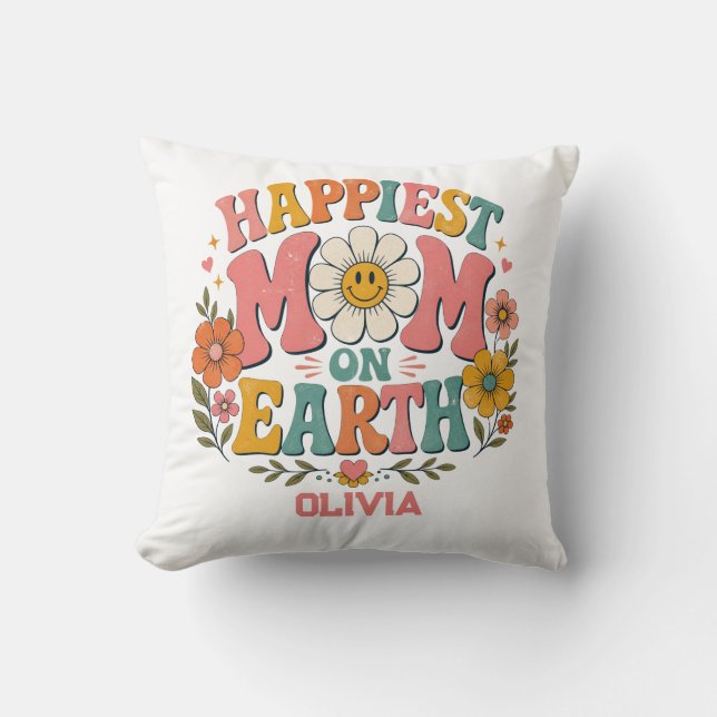 Almofada presente personalizado para o dia das mães mãe mai (Frente)