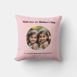 Almofada Presente Personalizado para o Dia das Mães Rosa Bo