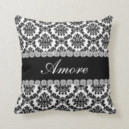 Almofada Presente PRETO do travesseiro   AMORE do olhar de