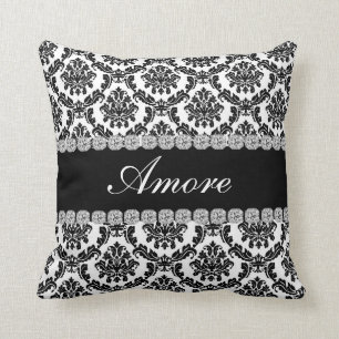 Almofada Presente PRETO do travesseiro AMORE do olhar de