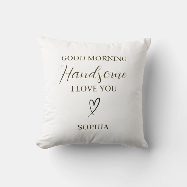 Almofada Presente Romântico Personalizado Bom Dia Bonito (Frente)