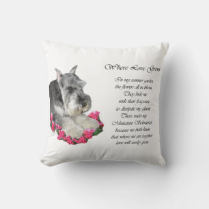 Almofada Presentes da arte do Schnauzer diminuto