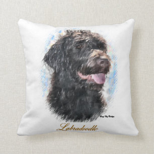 Almofada Presentes da arte dos amantes de Labradoodle