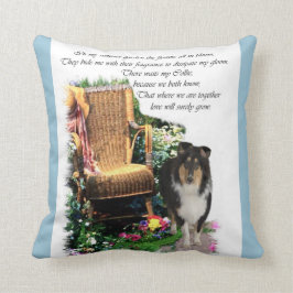 Almofada Presentes de Arte Collie de Três Cores